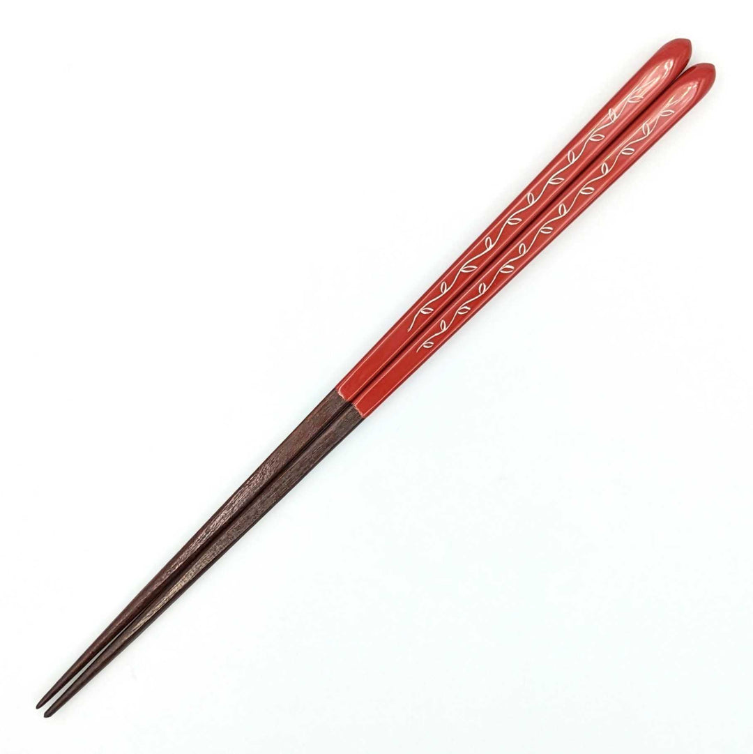 Kiso Lacquerware Chopsticks - Black Chinkin, Tapered (Engravable)