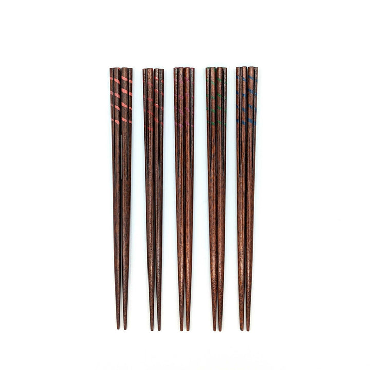 Kiso Lacquerware Chopsticks - Heart Shaped Pattern (Engravable)