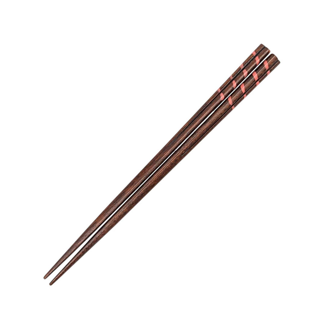 Kiso Lacquerware Chopsticks - Heart Shaped Pattern (Engravable)