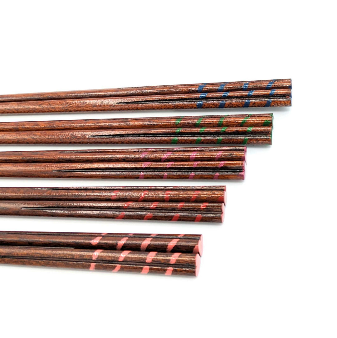 Kiso Lacquerware Chopsticks - Heart Shaped Pattern (Engravable)