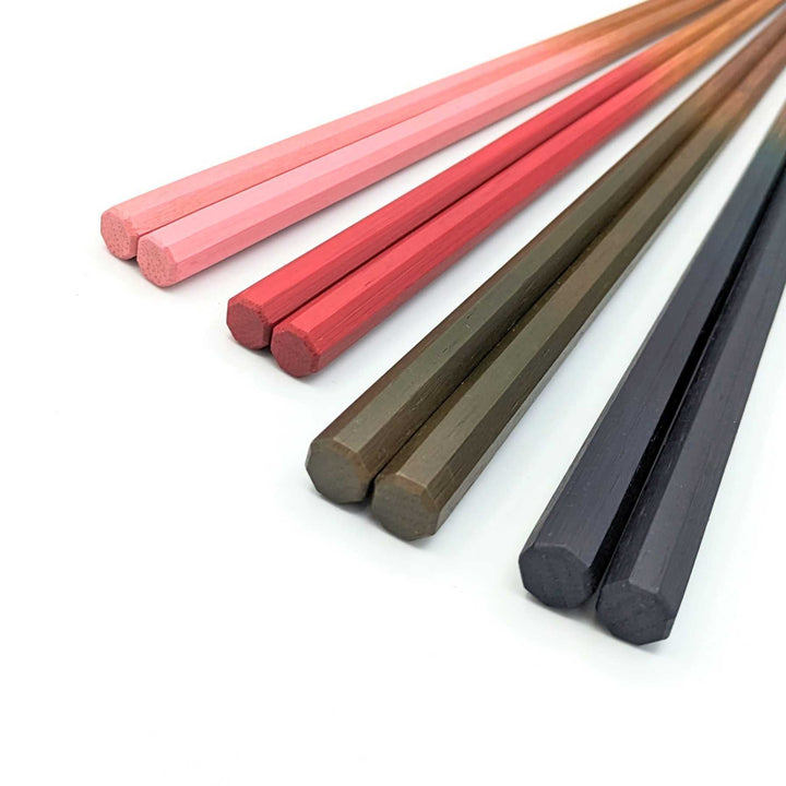 Kyoto Soot Bamboo Octagonal Gradient Chopsticks
