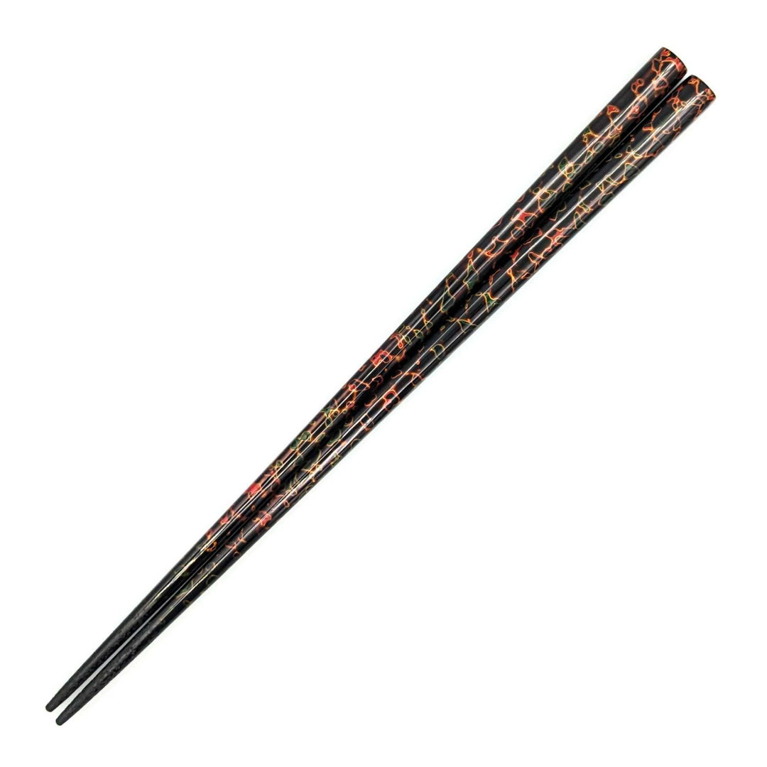 Tsugaru Lacquer Chopsticks - With anti-slip grip on the chopstick tips(Engravable)