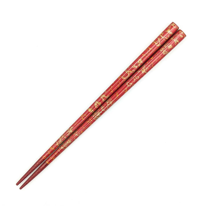 Tsugaru Lacquer Chopsticks - With anti-slip grip on the chopstick tips(Engravable)