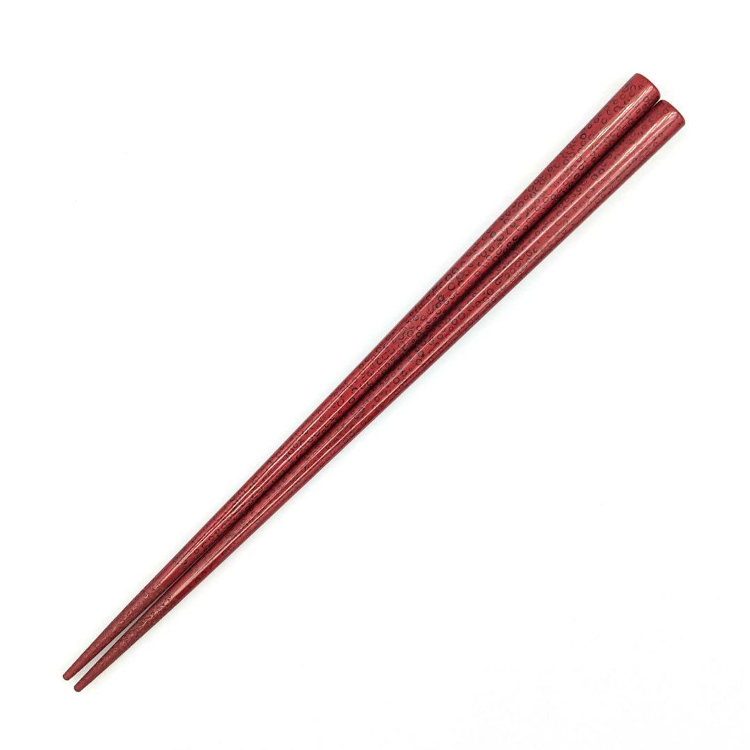 Tsugaru Lacquer Chopsticks - With anti-slip grip on the chopstick tips(Engravable)
