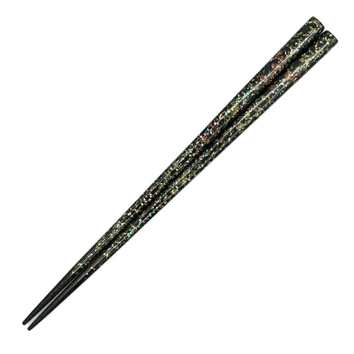 Tsugaru Lacquer Chopsticks -Shell Makie with anti-slip grip on the chopstick tips