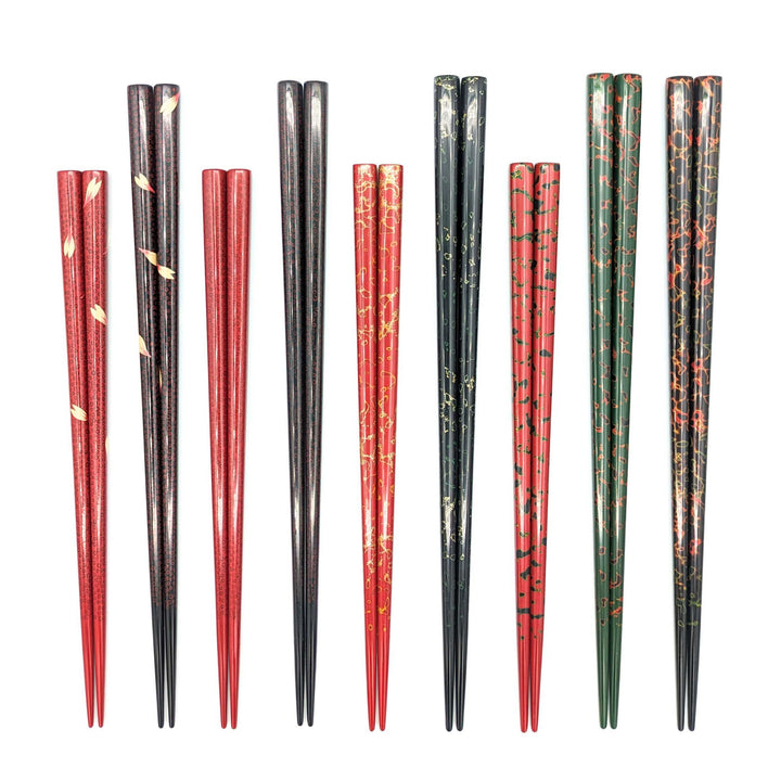 Tsugaru Lacquer Chopsticks - No anti-slip grip on the chopstick tips(Engravable)