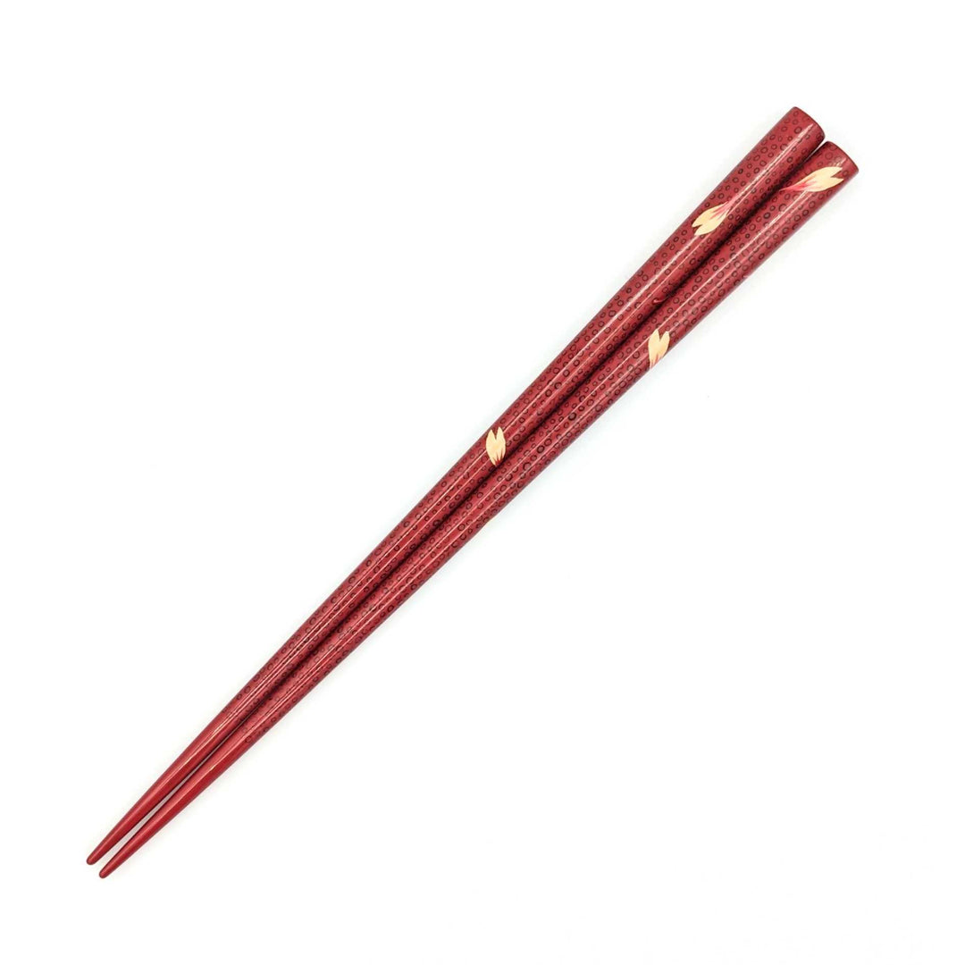 Tsugaru Lacquer Chopsticks - No anti-slip grip on the chopstick tips(Engravable)