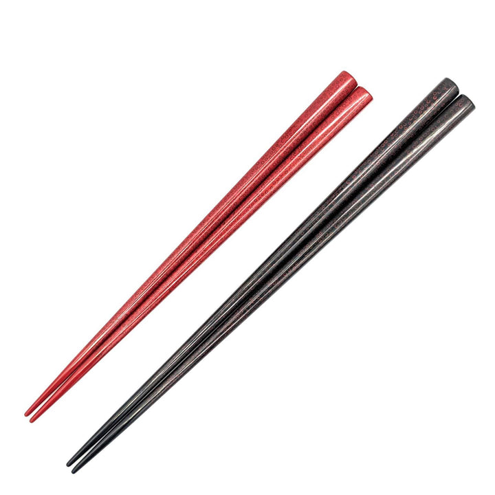 Tsugaru Lacquer Pair Chopsticks - Nanako-nuri no anti-slip grip on the chopstick tips(Engravable)