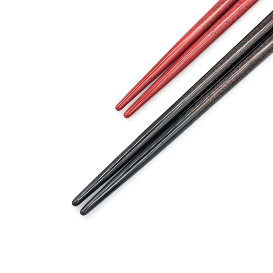 Tsugaru Lacquer Pair Chopsticks - Nanako-nuri no anti-slip grip on the chopstick tips(Engravable)
