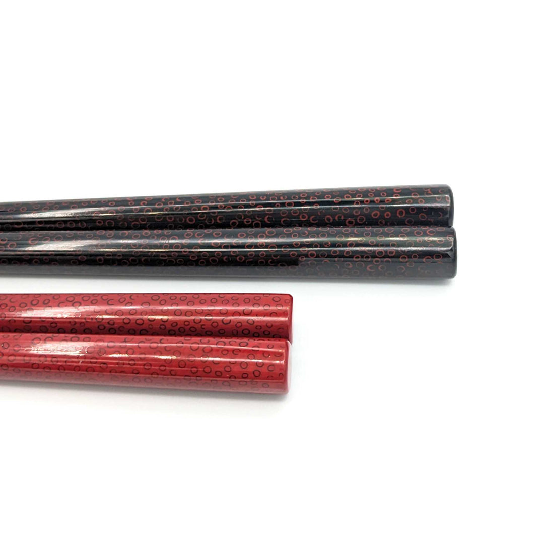 Tsugaru Lacquer Pair Chopsticks - Nanako-nuri no anti-slip grip on the chopstick tips(Engravable)