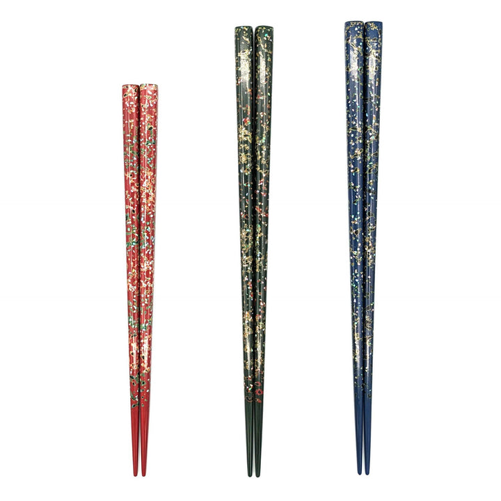 Tsugaru Lacquer Chopsticks -Shell Makie no anti-slip grip on the chopstick tips