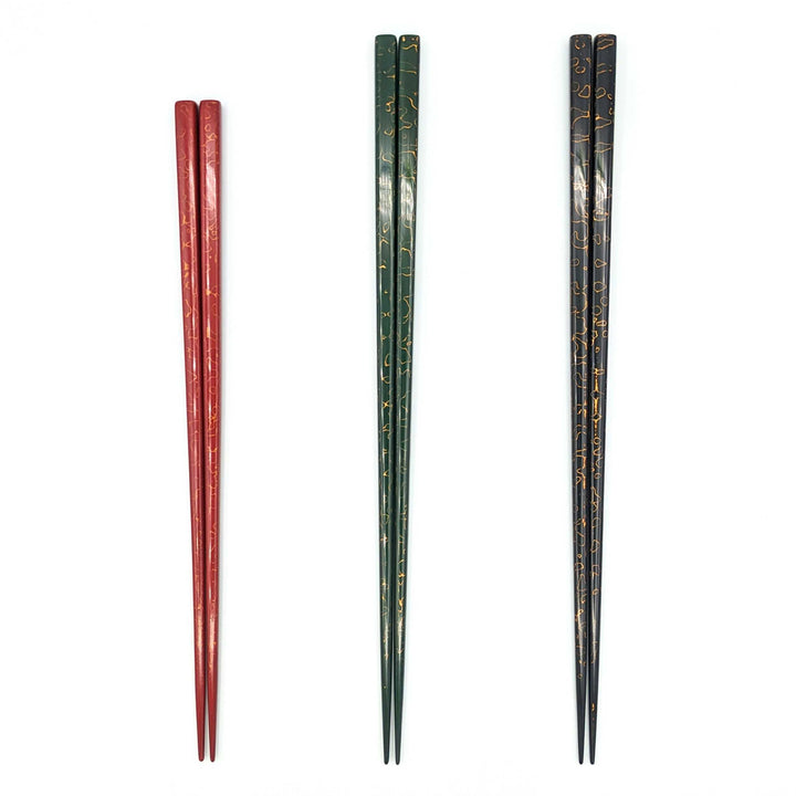 Tsugaru Lacquerware Chopsticks - Gold Lacquered (Engravable)