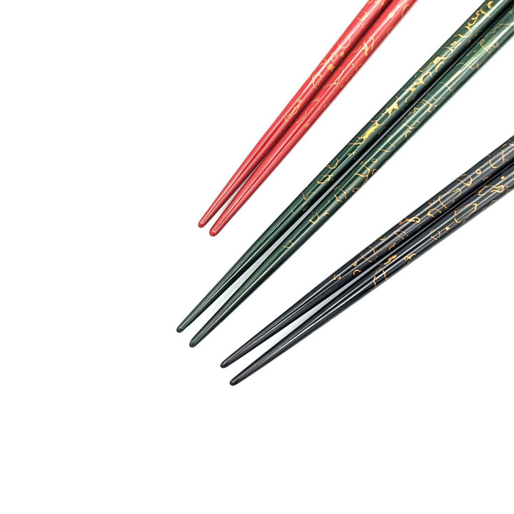 Tsugaru Lacquerware Chopsticks - Gold Lacquered (Engravable)