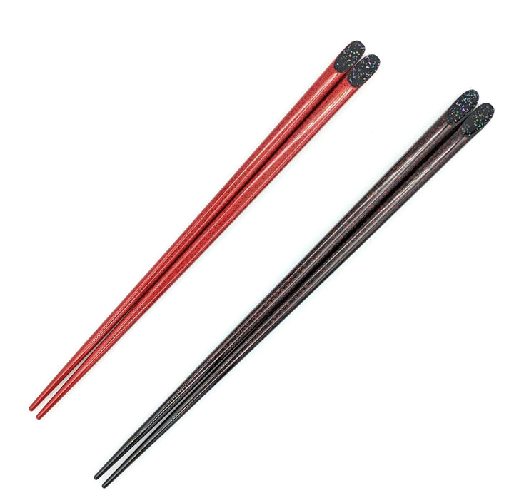 Tsugaru-Nuri Top-Shaved Raden Lacquered Pair Chopsticks (Engravable)