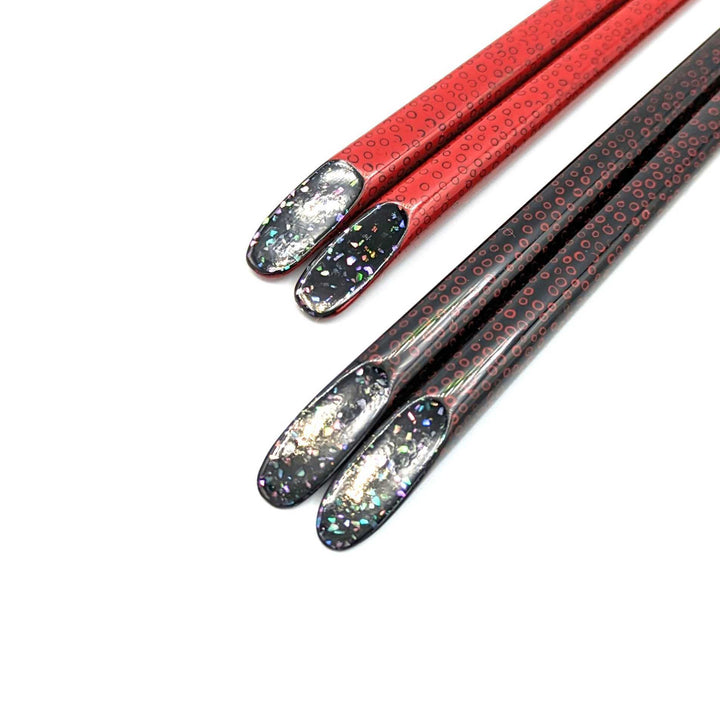 Tsugaru-Nuri Top-Shaved Raden Lacquered Pair Chopsticks (Engravable)