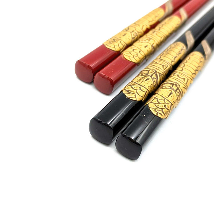 Ryukyu Lacquerware Square Dragon Head Chopsticks (Engravable)