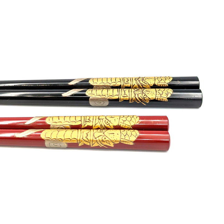 Ryukyu Lacquerware Square Dragon Head Chopsticks (Engravable)