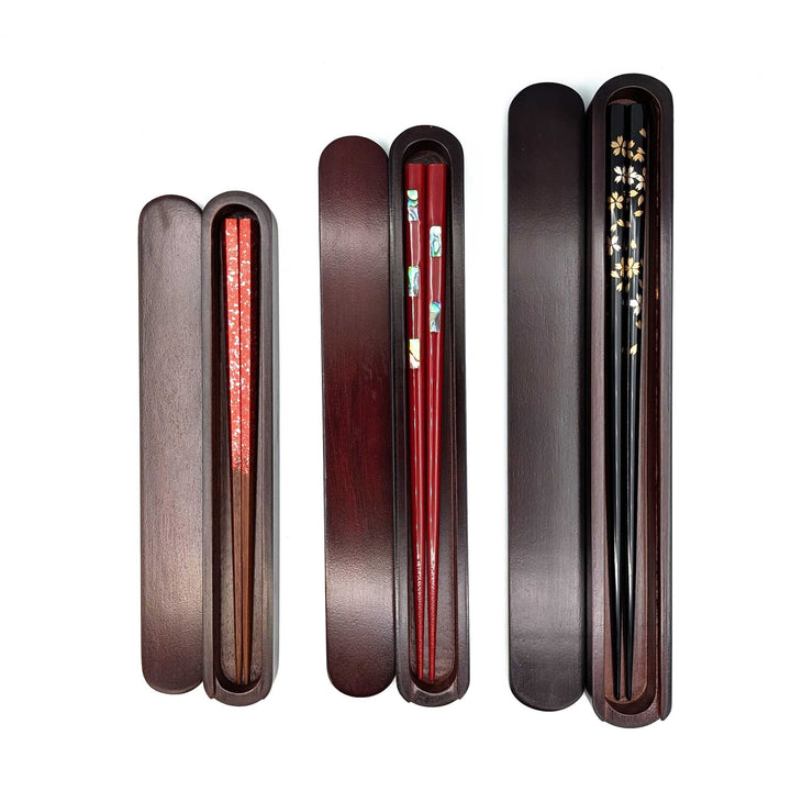 Wooden Chopstick Case - Daruma Design (Engravable)