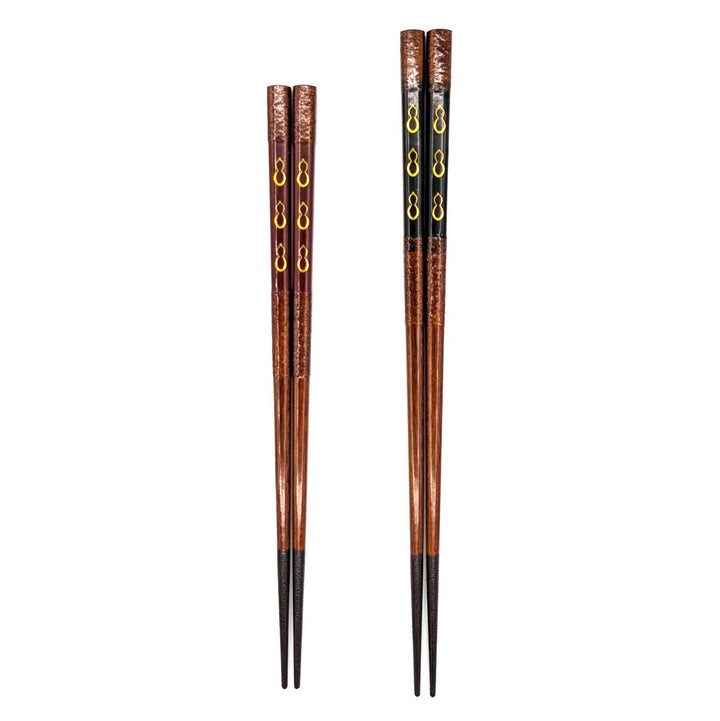 Wakasa Lacquer Chopsticks – Six Lucky Gourds (Hyotan)(Engravable)