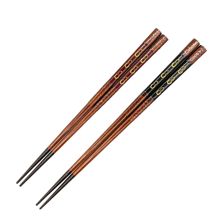 Wakasa Lacquer Chopsticks Set – Six Lucky Gourds (Hyotan)(Engravable)