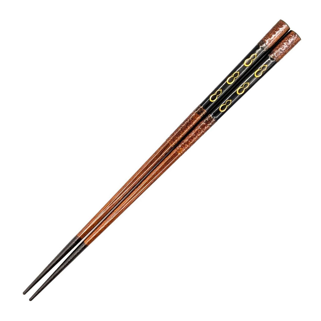 Wakasa Lacquer Chopsticks – Six Lucky Gourds (Hyotan)(Engravable)