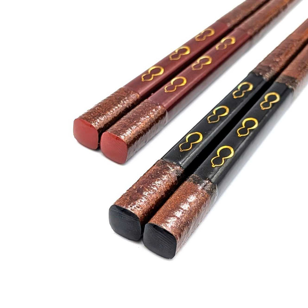 Wakasa Lacquer Chopsticks – Six Lucky Gourds (Hyotan)(Engravable)