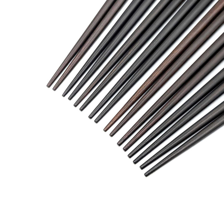 Shell Inlay Chopsticks - A variety of Japanese motifs on Ebony Base (Engravable)