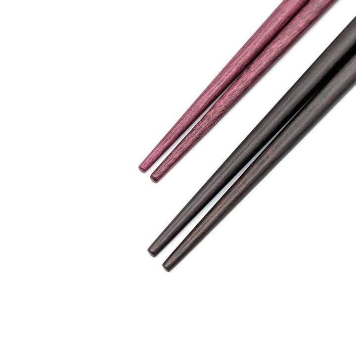 Shell Inlay Couples chopstick set in a wooden box – Sakura Motif(Engravable)