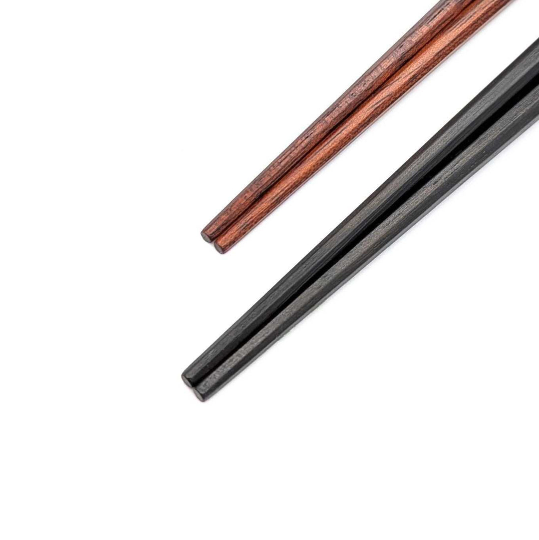 Kyoto Octagonal Striped Ebony & Satinwood Chopsticks Gift Set