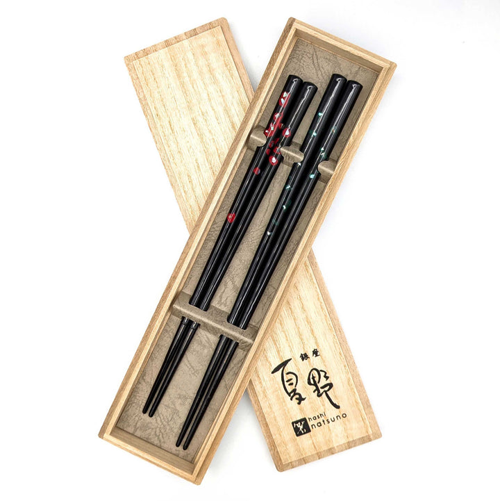 Celestial Glow Wakasa Lacquer Chopsticks with Paulownia Gift Box (Engravable)