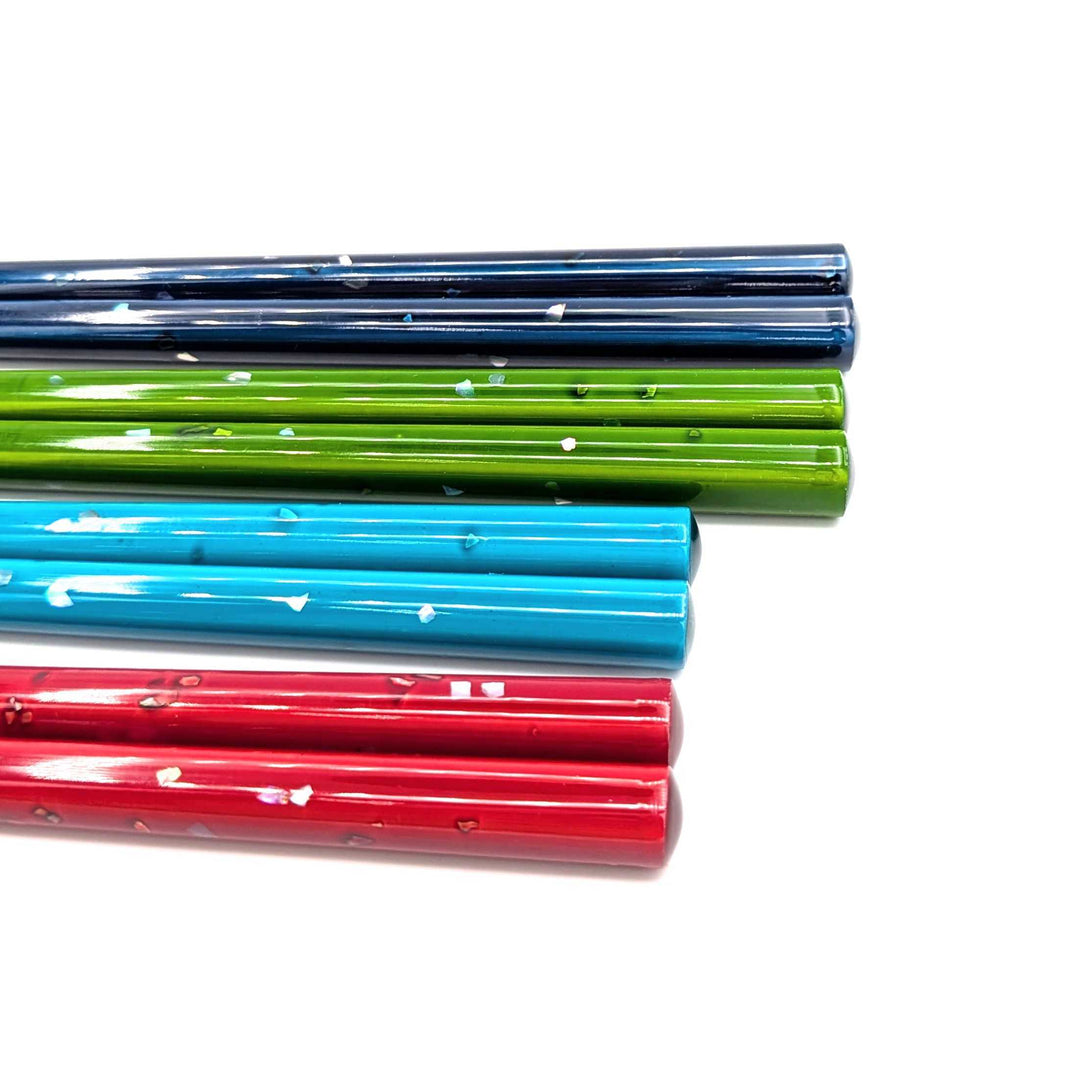 Ocean Shimmer Wakasa Lacquer Japanese Chopsticks (Engravable)