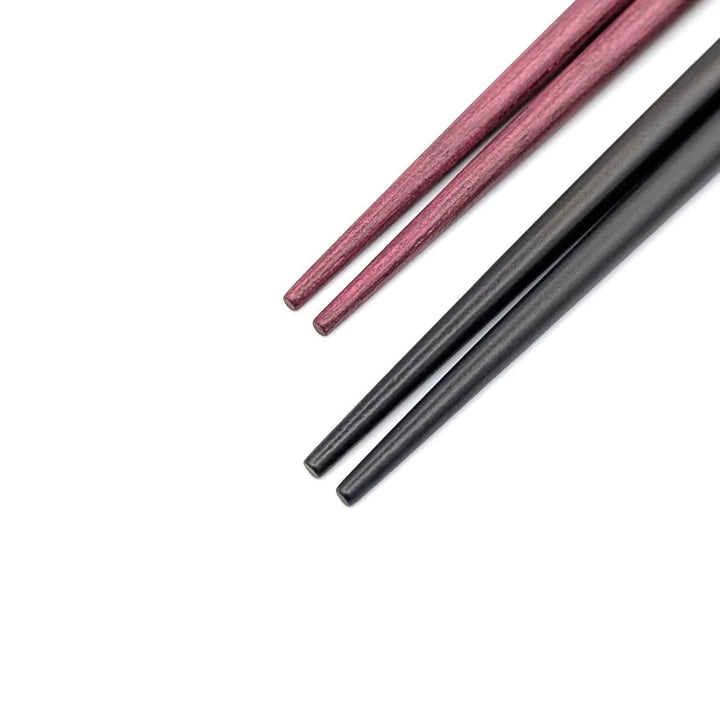 Shell Inlay Chopsticks – Rising Dragon Motif on Ebony & Purpleheart (Engravable)