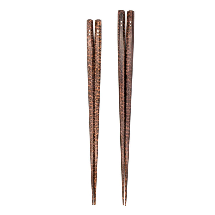 Niigata Wooden Chopsticks: 16-Sided Snakewood Chopsticks set in a wooden box